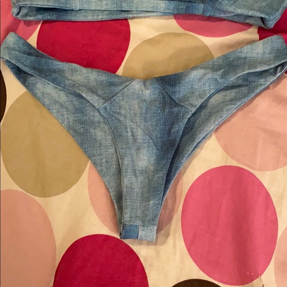 Blue denim bathing suit Poema Swim - Picture 5 of 8